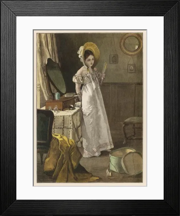 Framed Print : Female Types / Girl 1830 Framed Print : Female Types / Girl 1830