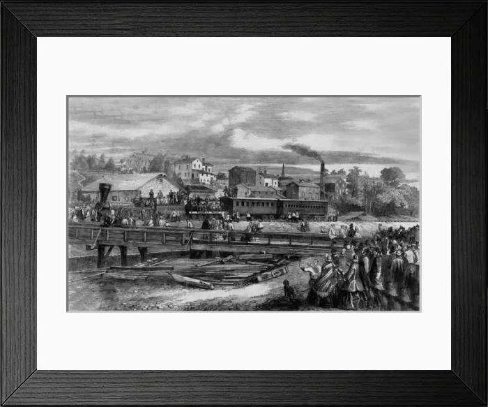 Framed Print : RAIL  /  USA 1860