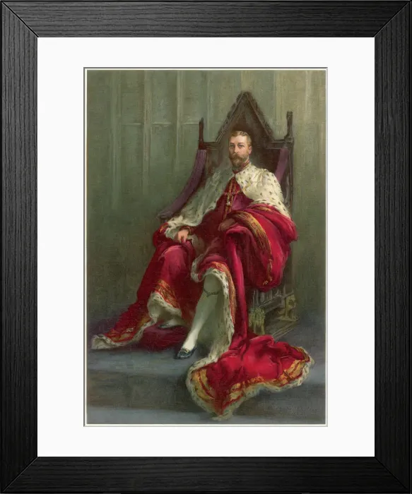Framed Print : King George V on Throne