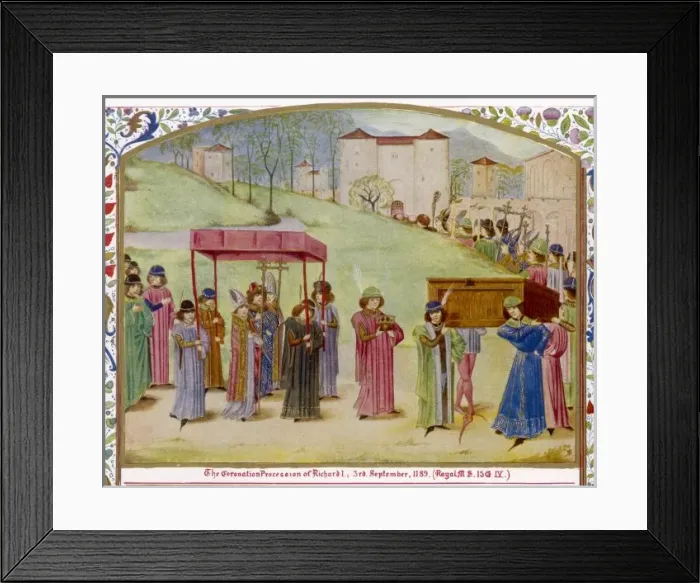 Framed Print : Richard 1 Coronation