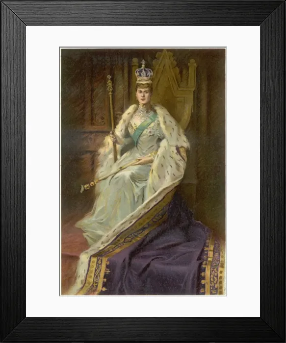 Framed Print : Queen Mary on Throne Framed Print : Queen Mary on Throne