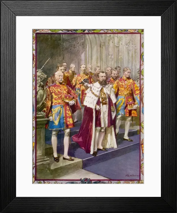 Framed Print : George V & Heralds