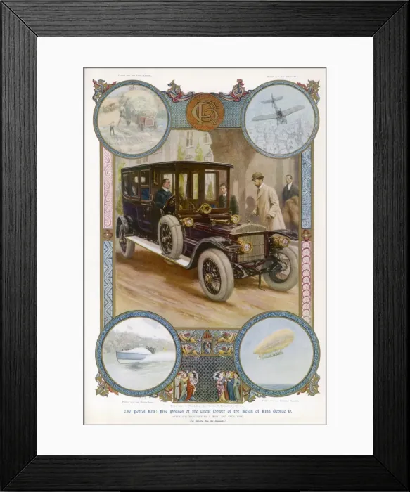 Framed Print : George V and Car Framed Print : George V and Car
