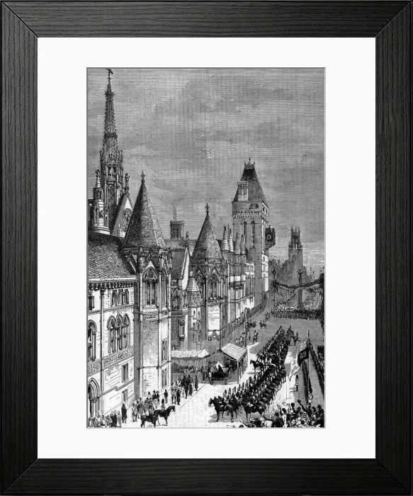 Framed Print : COURTS OF JUSTICE 1882