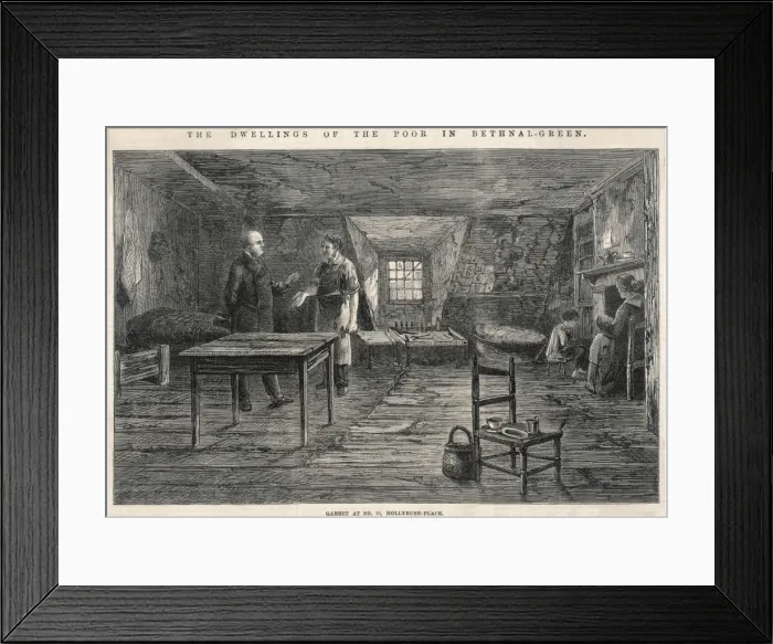 Framed Print : WORKING MANs HOME 1863 Framed Print : WORKING MANs HOME 1863