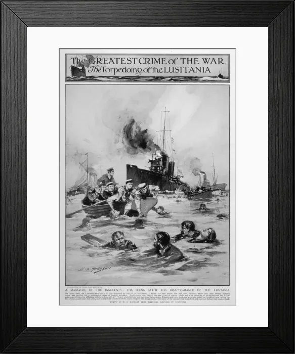 Framed Print : AFTER LUSITANIA SANK Framed Print : AFTER LUSITANIA SANK