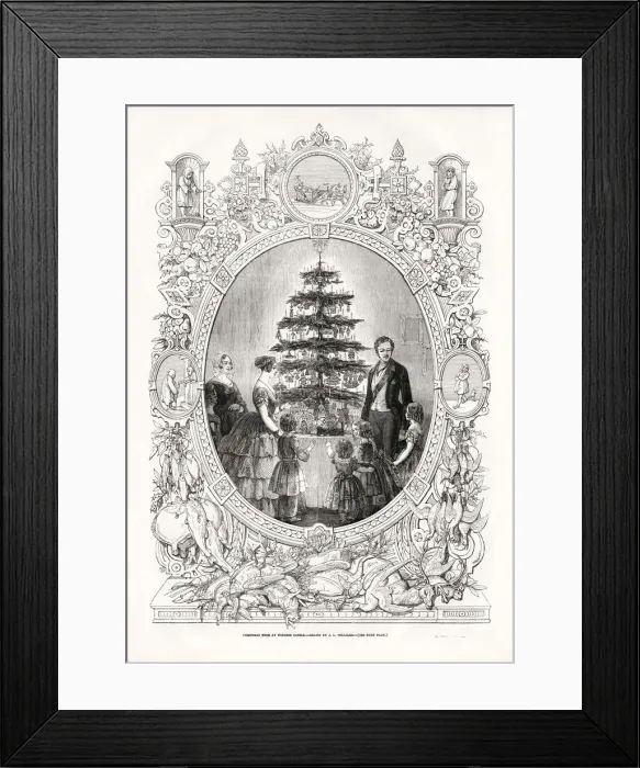 Framed Print : Queen Victoria, Prince Albert and their Christmas Tree Framed Print : Queen Victoria, Prince Albert and their Christmas Tree