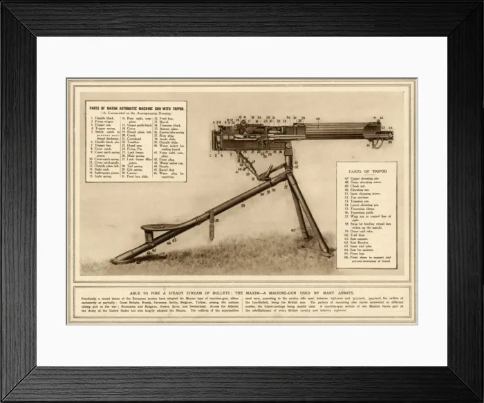 Framed Print : MAXIM GUN (IWN, 1915) Framed Print : MAXIM GUN (IWN, 1915)