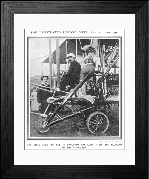 Framed Print : Samuel Cody & Wife Framed Print : Samuel Cody & Wife