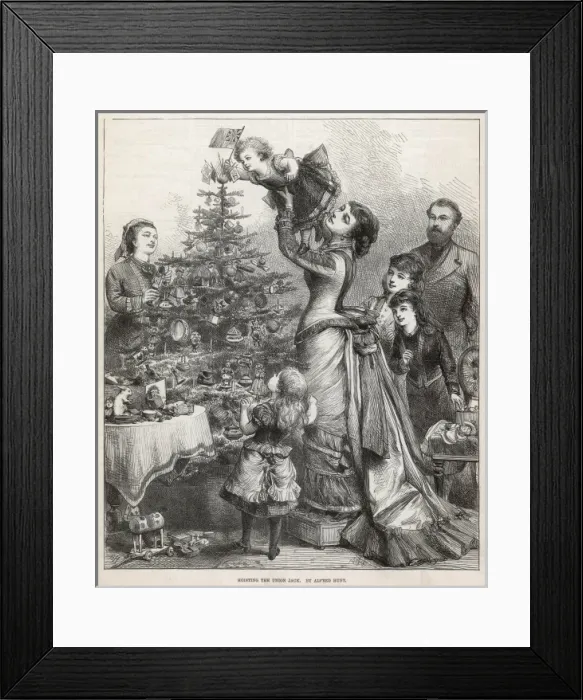Framed Print : Christmas  /  Tree  /  Flag