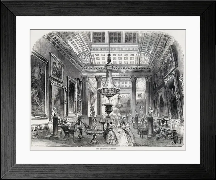Framed Print : A visit to the Grosvenor Gallery at Grosvenor House(not to be confused with the Gallery Framed Print : A visit to the Grosvenor Gallery at Grosvenor House(not to be confused with the Gallery