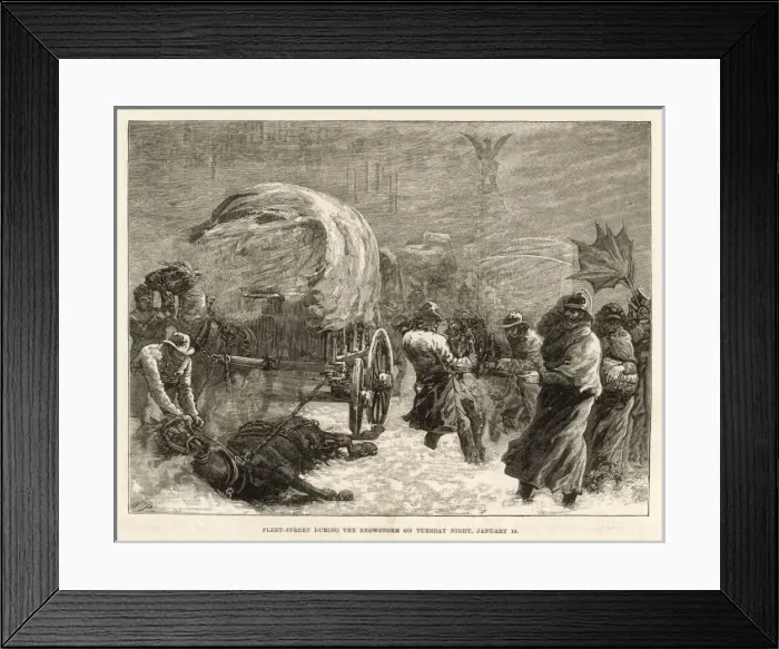 Framed Print : Horse Fall / Fleet St / Snow Framed Print : Horse Fall / Fleet St / Snow