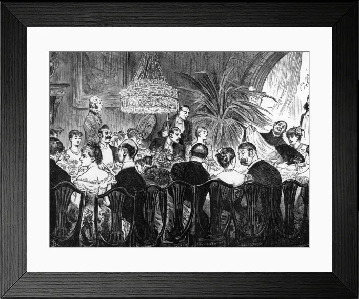 Framed Print : DINNER PARTY / BARNARD Framed Print : DINNER PARTY / BARNARD