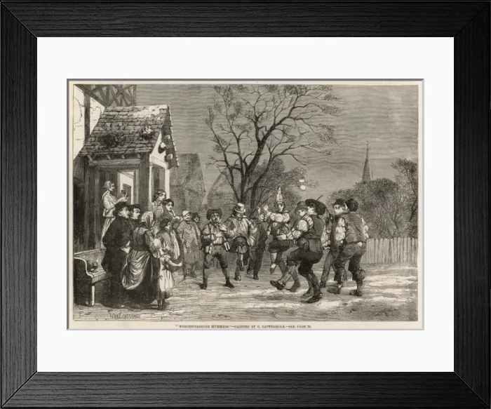 Framed Print : Mummers, Worcestershire Framed Print : Mummers, Worcestershire