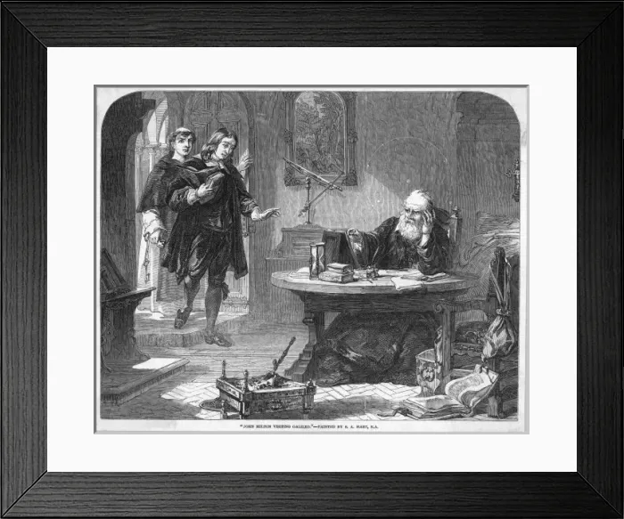 Framed Print : Galileo  /  Milton Visits