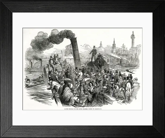 Framed Print : GREENWICH STEAMBOAT 1847 Framed Print : GREENWICH STEAMBOAT 1847