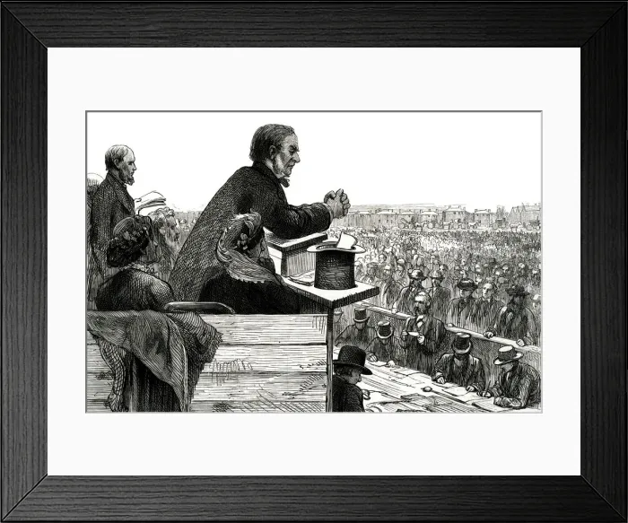 Framed Print : Gladstone addresses a crowd on Blackheath Framed Print : Gladstone addresses a crowd on Blackheath