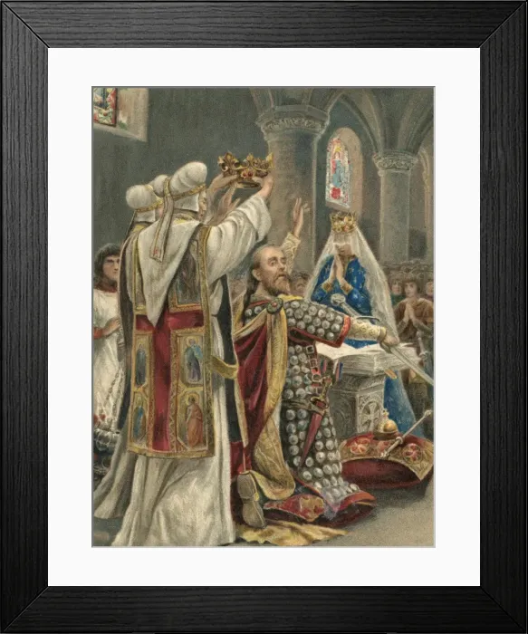 Framed Print : Edward Confessor Crowned Framed Print : Edward Confessor Crowned
