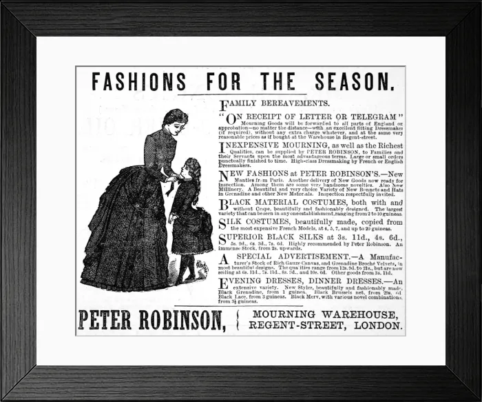 Framed Print : Fashions for the Season