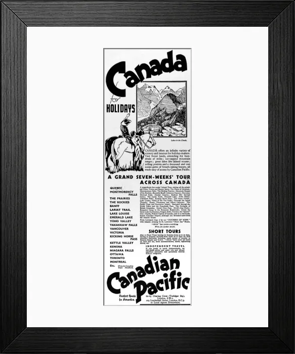Framed Print : Canada for holidays Framed Print : Canada for holidays