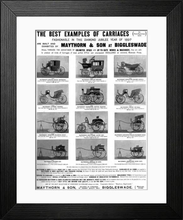 Framed Print : 1897 carriages Framed Print : 1897 carriages