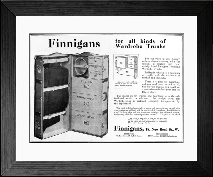 Framed Print : Finnigans wardrobe trunk Framed Print : Finnigans wardrobe trunk