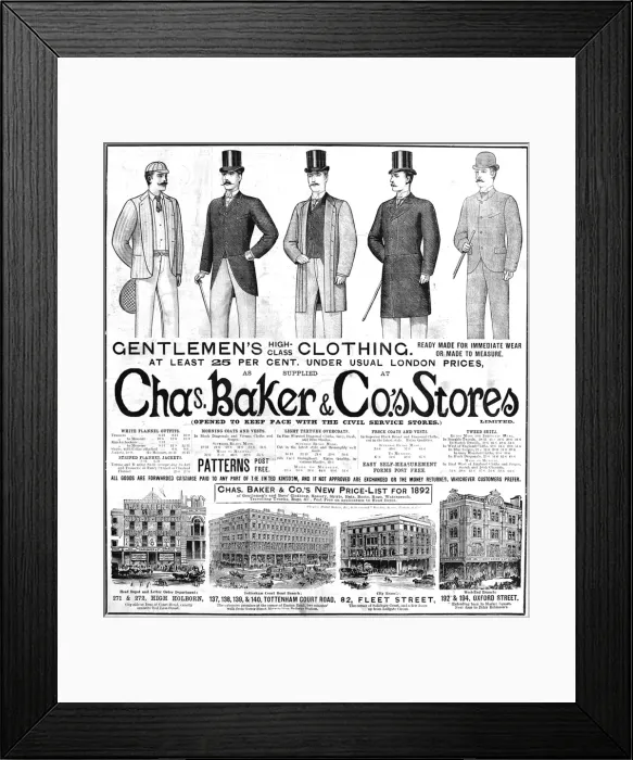 Framed Print : Chas Baker and Co. Stores Framed Print : Chas Baker and Co. Stores
