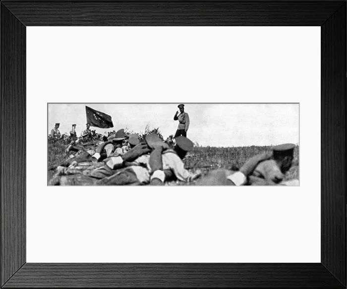 Framed Print : The Tsar saluting troops