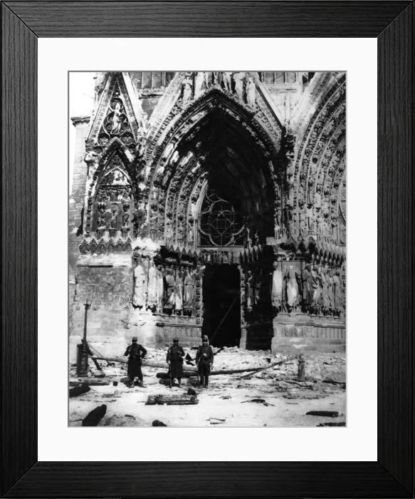 Framed Print : Rheims vandalised Framed Print : Rheims vandalised