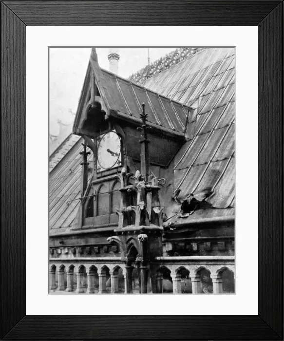 Framed Print : Notre Dame bombed Framed Print : Notre Dame bombed