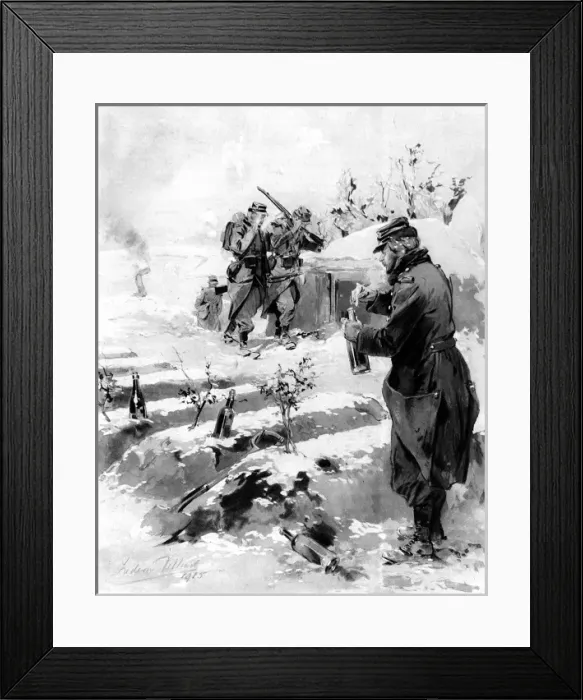 Framed Print : Wine-bottles in place of crosses Framed Print : Wine-bottles in place of crosses