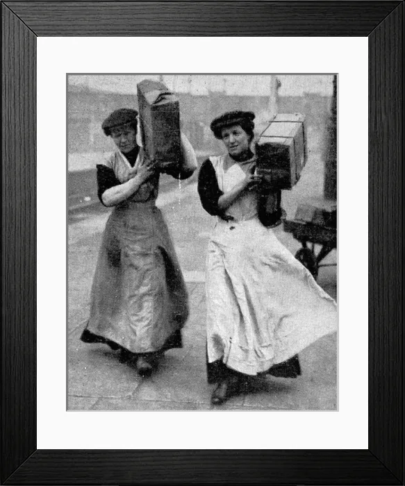Framed Print : Women railway porters