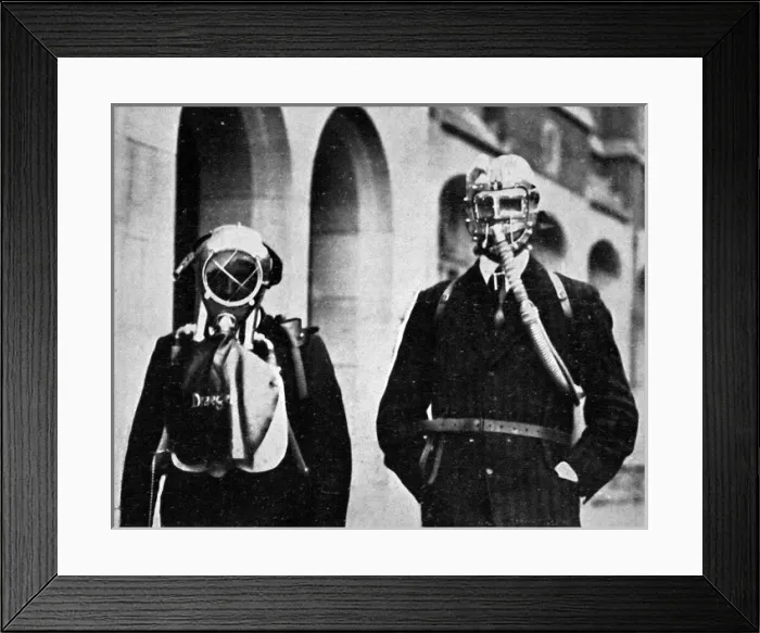 Framed Print : German gas masks Framed Print : German gas masks