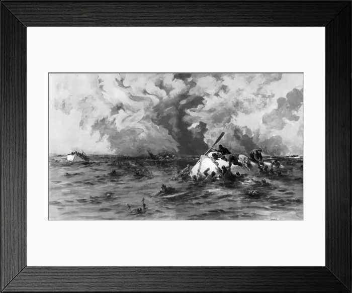 Framed Print : The Sinking of the Lusitania Framed Print : The Sinking of the Lusitania