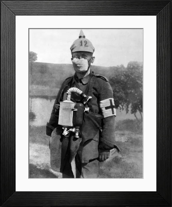 Framed Print : Colossal impudence: Protection against English gas-bombs