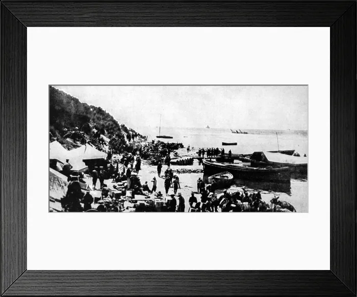Framed Print : Stores arriving at Gallipoli