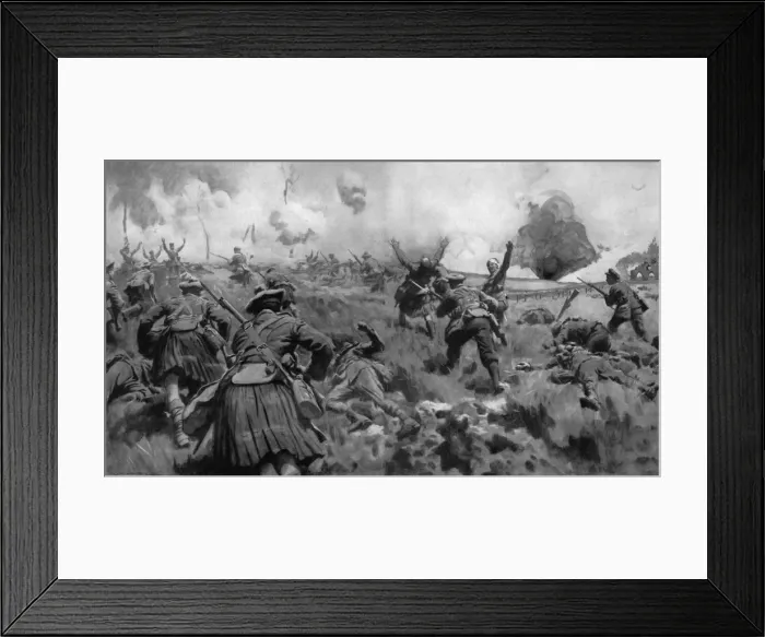 Framed Print : A British Charge at Hooge Framed Print : A British Charge at Hooge