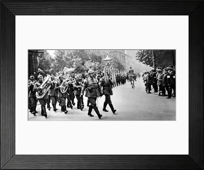 Framed Print : German regiments in Warsaw Framed Print : German regiments in Warsaw