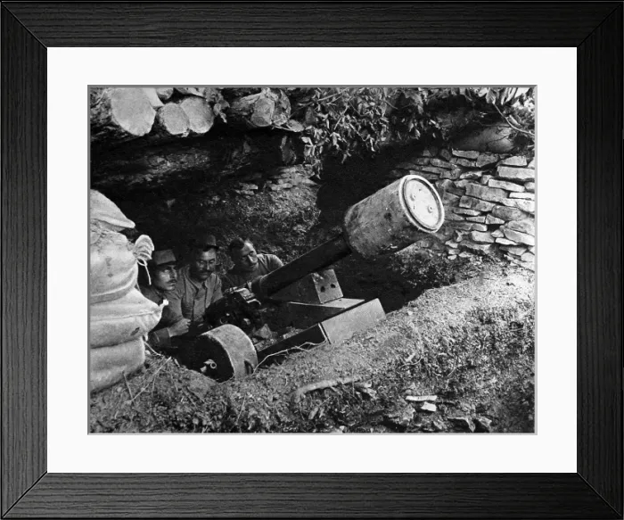 Framed Print : French mountain gun