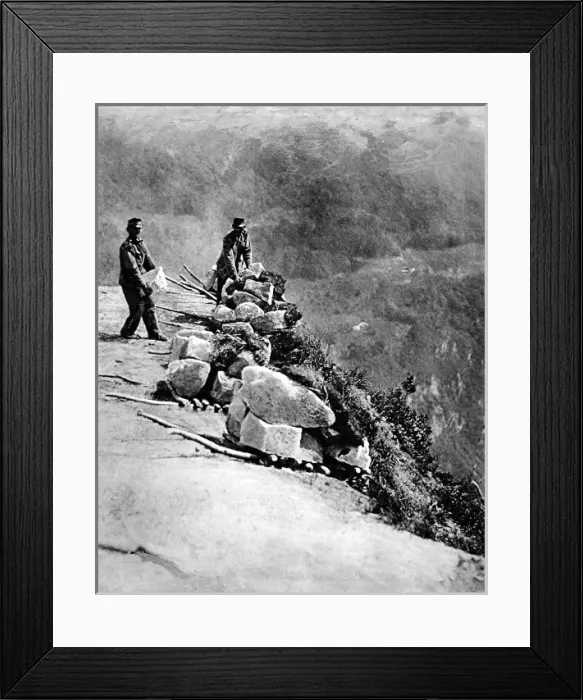 Framed Print : Austrian device for rolling rocks