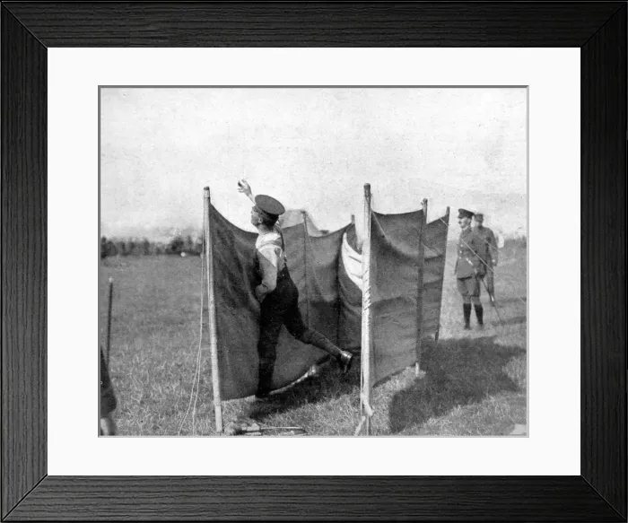 Framed Print : Grenade-throwing contest