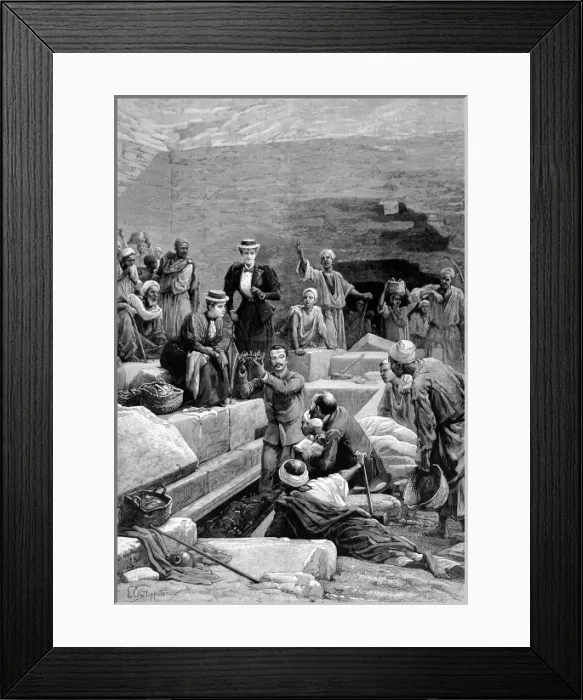 Framed Print : Mr De Morgan at Dahshur Framed Print : Mr De Morgan at Dahshur
