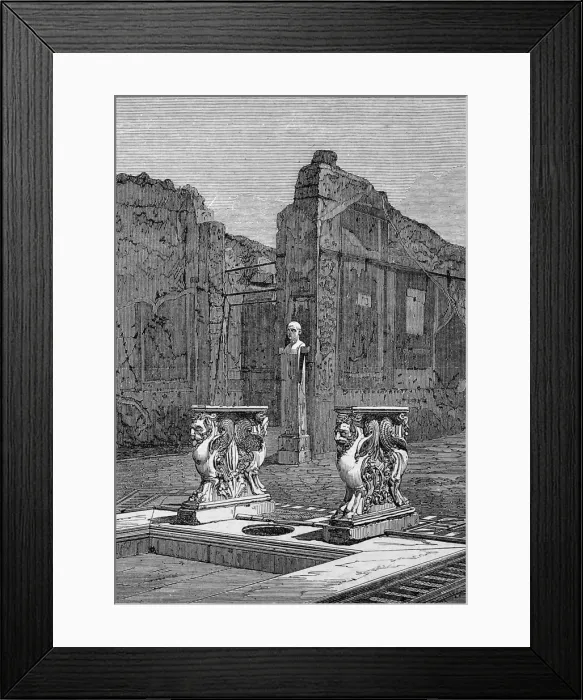 Framed Print : Interior of the house of Cornelius Rufus, Pompeii Framed Print : Interior of the house of Cornelius Rufus, Pompeii