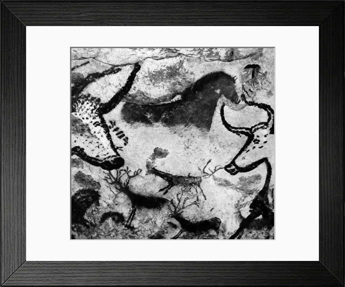 Framed Print : Cave art paintings, prehistoric discovery Framed Print : Cave art paintings, prehistoric discovery