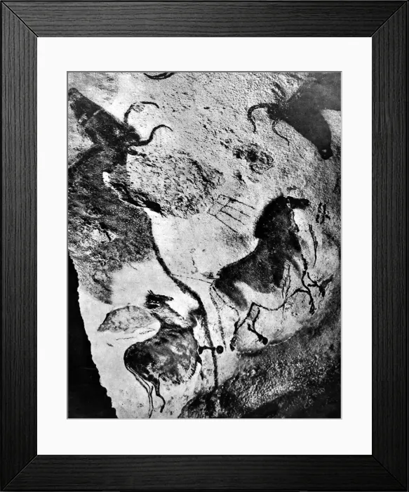 Framed Print : Cave art paintings, prehistoric discovery Framed Print : Cave art paintings, prehistoric discovery
