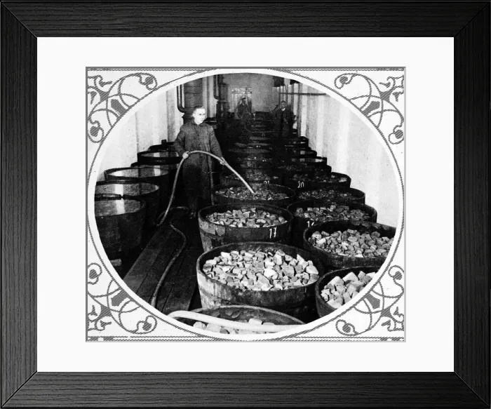 Framed Print : Fragments in the scientific bathroom, washing away the salts Framed Print : Fragments in the scientific bathroom, washing away the salts