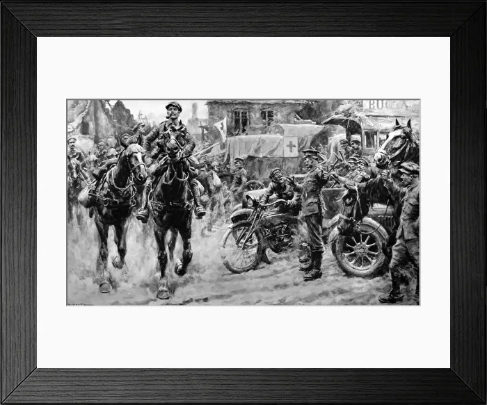 Framed Print : Directing traffic to the front