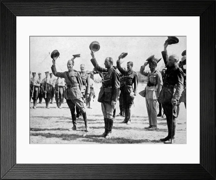 Framed Print : General Sir Ian Hamilton cheering Framed Print : General Sir Ian Hamilton cheering