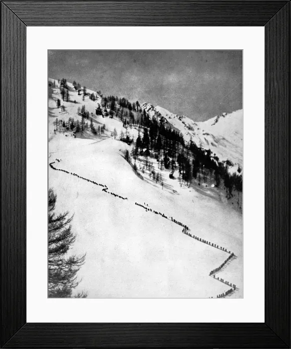 Framed Print : Italian Alpini climbing Monte Adamello Framed Print : Italian Alpini climbing Monte Adamello