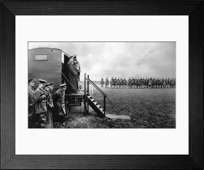 Framed Print : Queen Mary inspecting troops Framed Print : Queen Mary inspecting troops